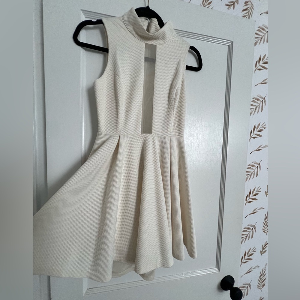 BCBGeneration White/Cream Mesh Skater Dress - Picture 2 of 4
